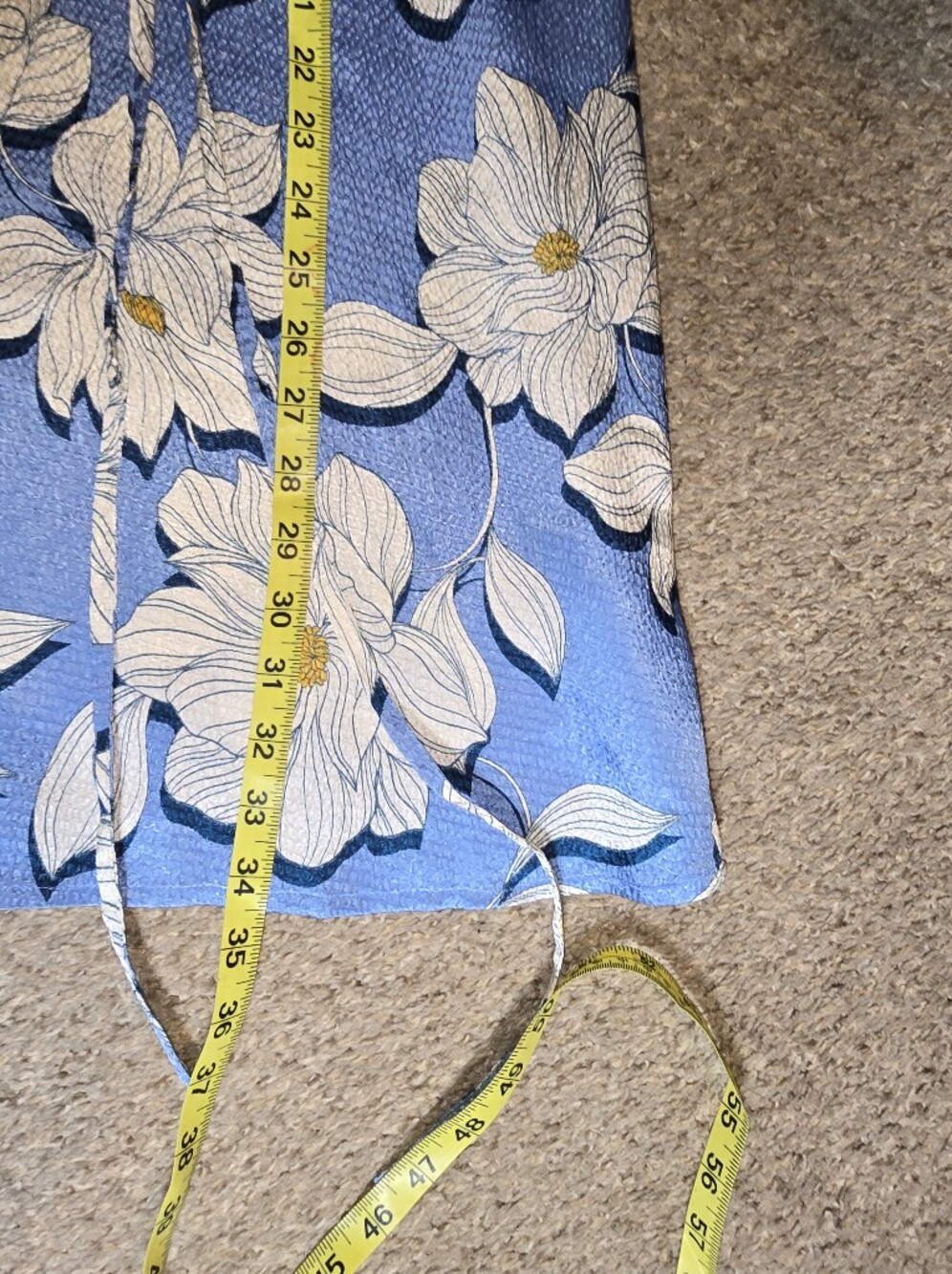 Draper James Blue Floral Dress with White Blossoms Size Small - Picture 8 of 9